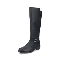 Rieker Damen Hochschaftstiefel nachtschwarz