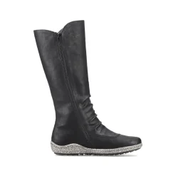 Rieker Damen Hochschaftstiefel tiefschwarz