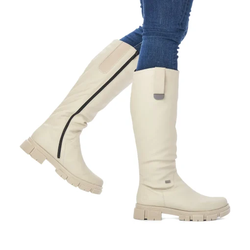 Rieker Damen Hochschaftstiefel hellbeige