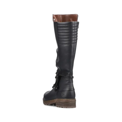 Rieker Damen Hochschaftstiefel tiefschwarz
