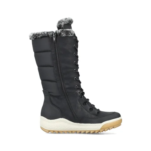 Rieker Damen Hochschaftstiefel asphaltschwarz