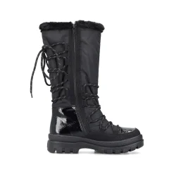 Rieker Damen Hochschaftstiefel graphitschwarz