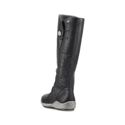 Rieker Damen Hochschaftstiefel tiefschwarz
