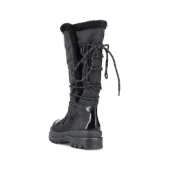 Rieker Damen Hochschaftstiefel graphitschwarz