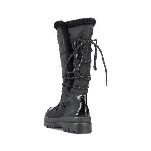 Rieker Damen Hochschaftstiefel graphitschwarz