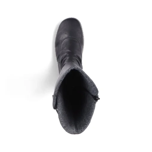 Rieker Damen Hochschaftstiefel tiefschwarz