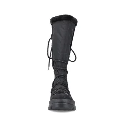 Rieker Damen Hochschaftstiefel graphitschwarz