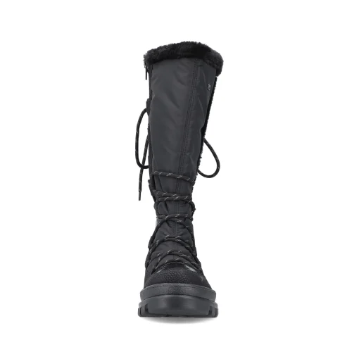 Rieker Damen Hochschaftstiefel graphitschwarz