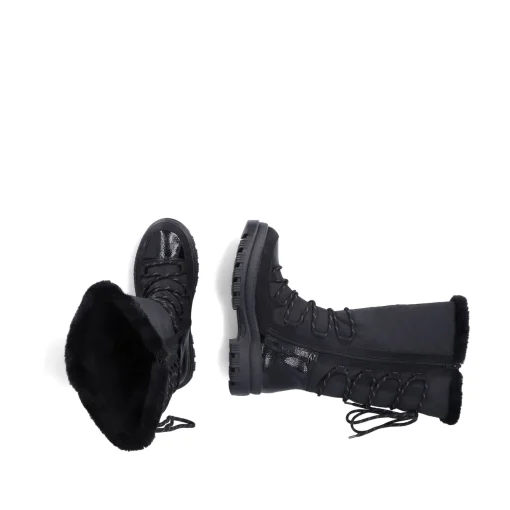 Rieker Damen Hochschaftstiefel graphitschwarz