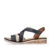 Rieker Damen Keilsandaletten marineblau