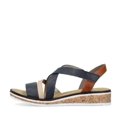 Rieker Damen Keilsandaletten marineblau