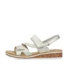 Rieker Damen Keilsandaletten silber-metallic