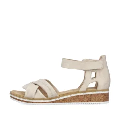 Rieker Damen Keilsandaletten hellbeige