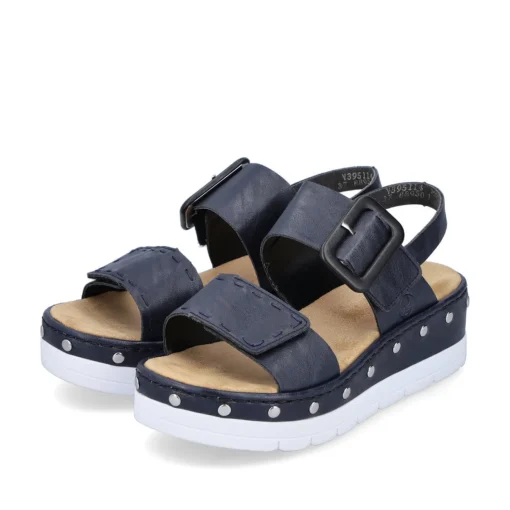 Rieker Damen Keilsandaletten marineblau