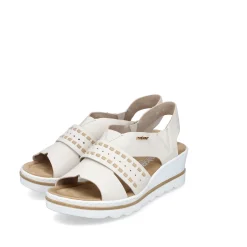 Rieker Damen Keilsandaletten hellbeige