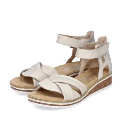 Rieker Damen Keilsandaletten hellbeige