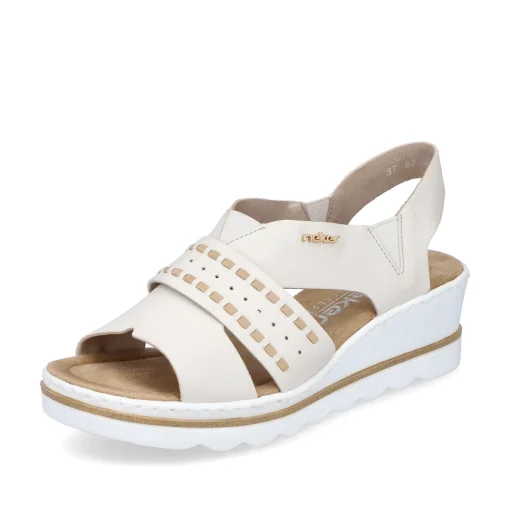 Rieker Damen Keilsandaletten hellbeige
