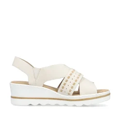 Rieker Damen Keilsandaletten hellbeige