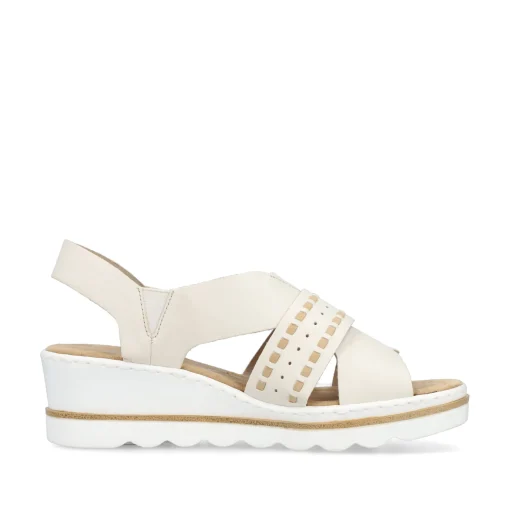 Rieker Damen Keilsandaletten hellbeige