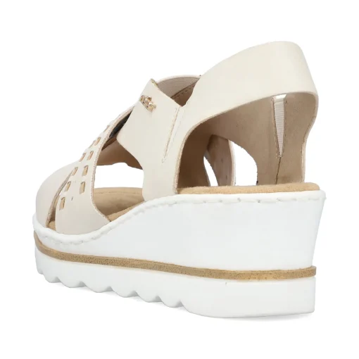 Rieker Damen Keilsandaletten hellbeige
