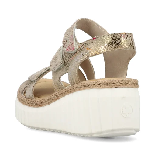 Rieker Damen Keilsandaletten multi-bronzemetallic