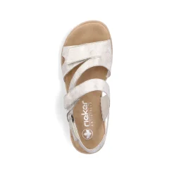 Rieker Damen Keilsandaletten silber-metallic