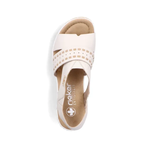 Rieker Damen Keilsandaletten hellbeige