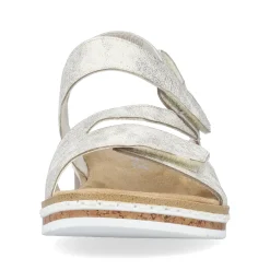 Rieker Damen Keilsandaletten silber-metallic