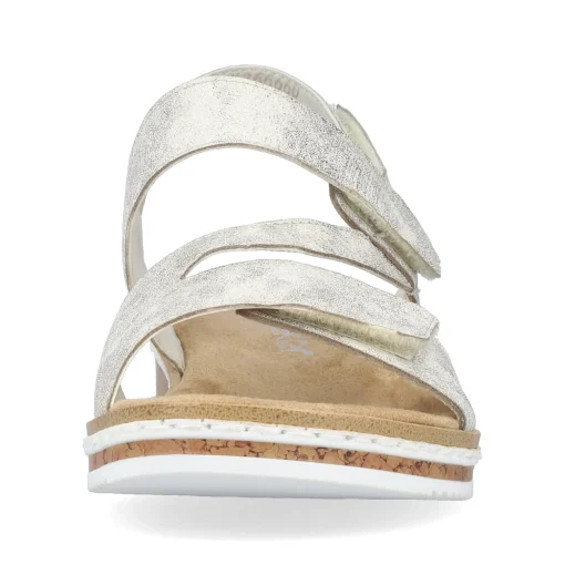 Rieker Damen Keilsandaletten silber-metallic