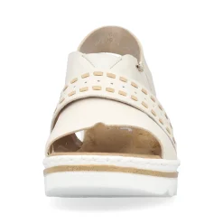 Rieker Damen Keilsandaletten hellbeige