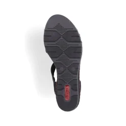 Rieker Damen Keilsandaletten tiefschwarz