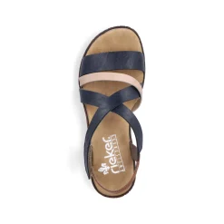 Rieker Damen Keilsandaletten marineblau