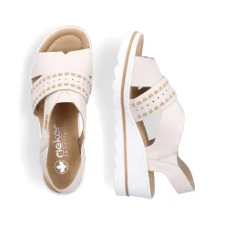 Rieker Damen Keilsandaletten hellbeige