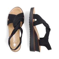 Rieker Damen Keilsandaletten tiefschwarz