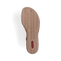 Rieker Damen Keilsandaletten cremebeige