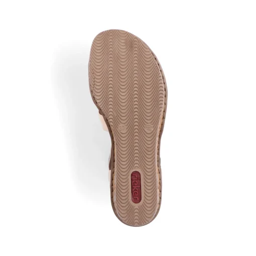 Rieker Damen Keilsandaletten cremebeige