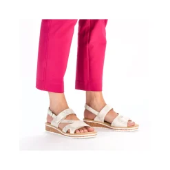 Rieker Damen Keilsandaletten silber-metallic