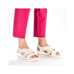 Rieker Damen Keilsandaletten hellbeige
