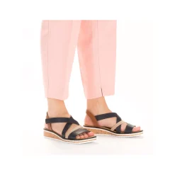 Rieker Damen Keilsandaletten marineblau