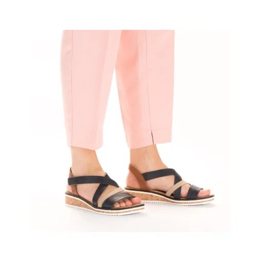 Rieker Damen Keilsandaletten marineblau