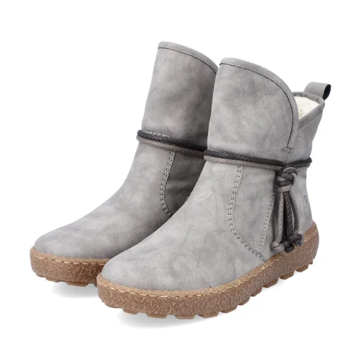 Rieker Damen Kurzstiefel silbergrau