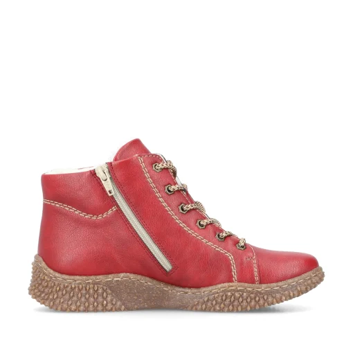 Rieker Damen Kurzstiefel erdbeerrot