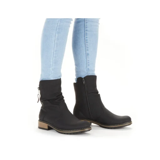 Rieker Damen Kurzstiefel graphitschwarz