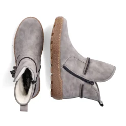 Rieker Damen Kurzstiefel silbergrau