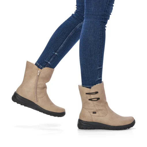 Rieker Damen Kurzstiefel hellbeige