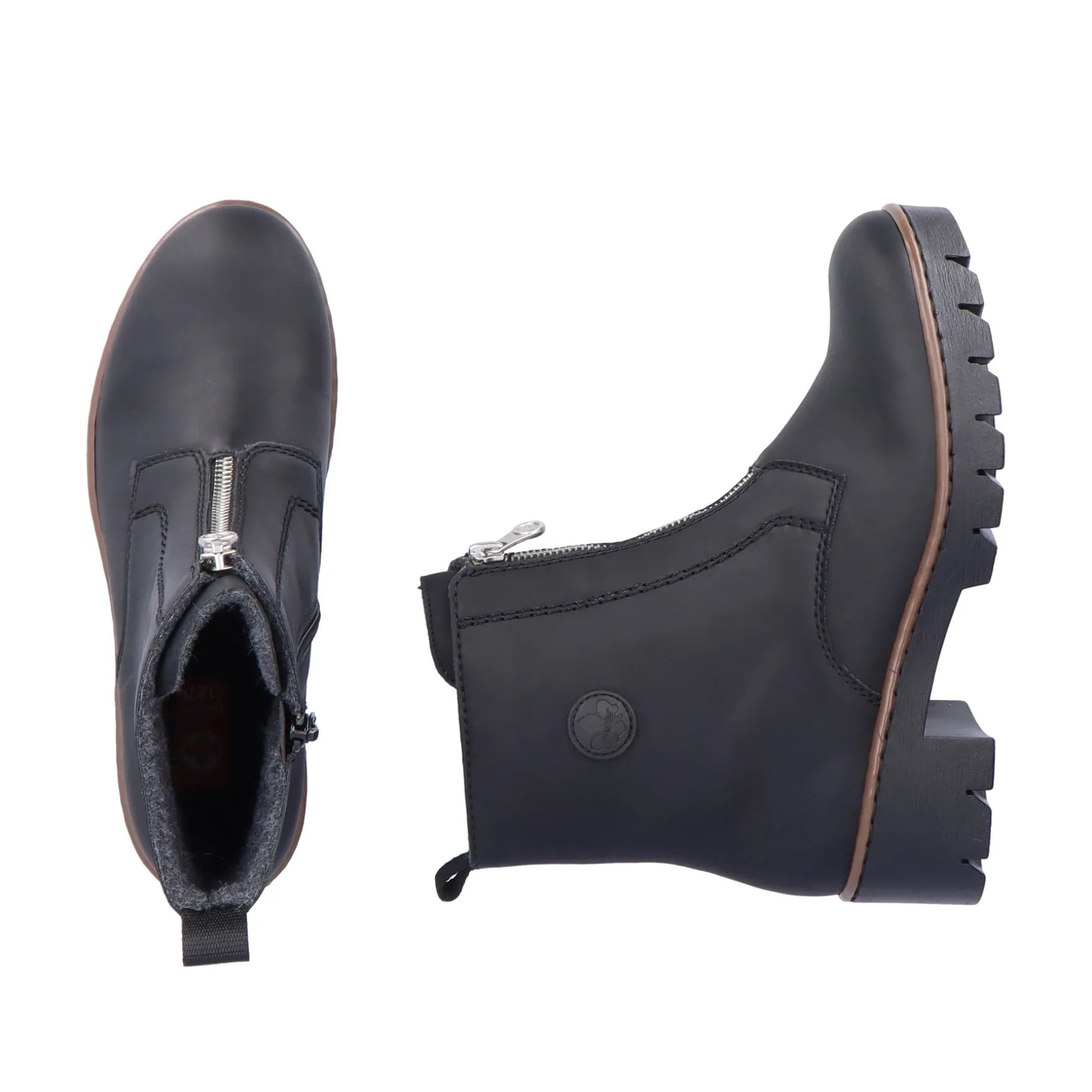 Rieker Damen Kurzstiefel tiefschwarz