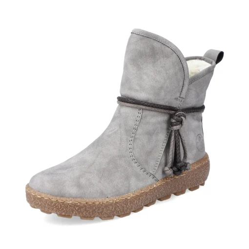 Rieker Damen Kurzstiefel silbergrau