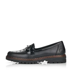 Rieker Damen Loafer graphitschwarz