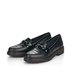 Rieker Damen Loafer graphitschwarz