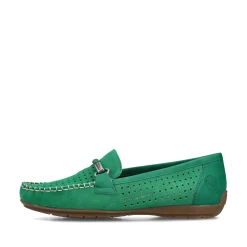 Rieker Damen Loafer grasgrün